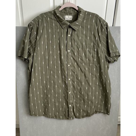 Mutual Weave Other - Mutual Weave Mens Shirt Size 2XL Green Short Sleeve Button Down Casual